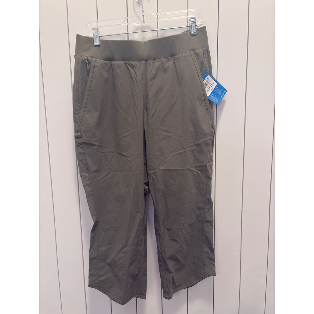 Columbia Capri Pants Womens L Green NWT Active Fit Hiking Gorpcore Utilitarian